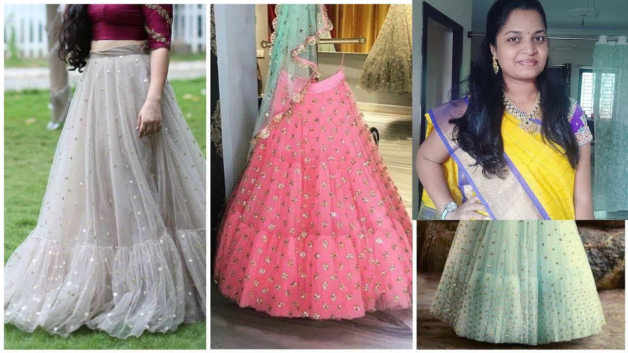 చిన్నపిల్లల Net lehanga cutting and stitching నేర్చుకోండి in just 10mins😍//👗చాలా easy method లో ✂️