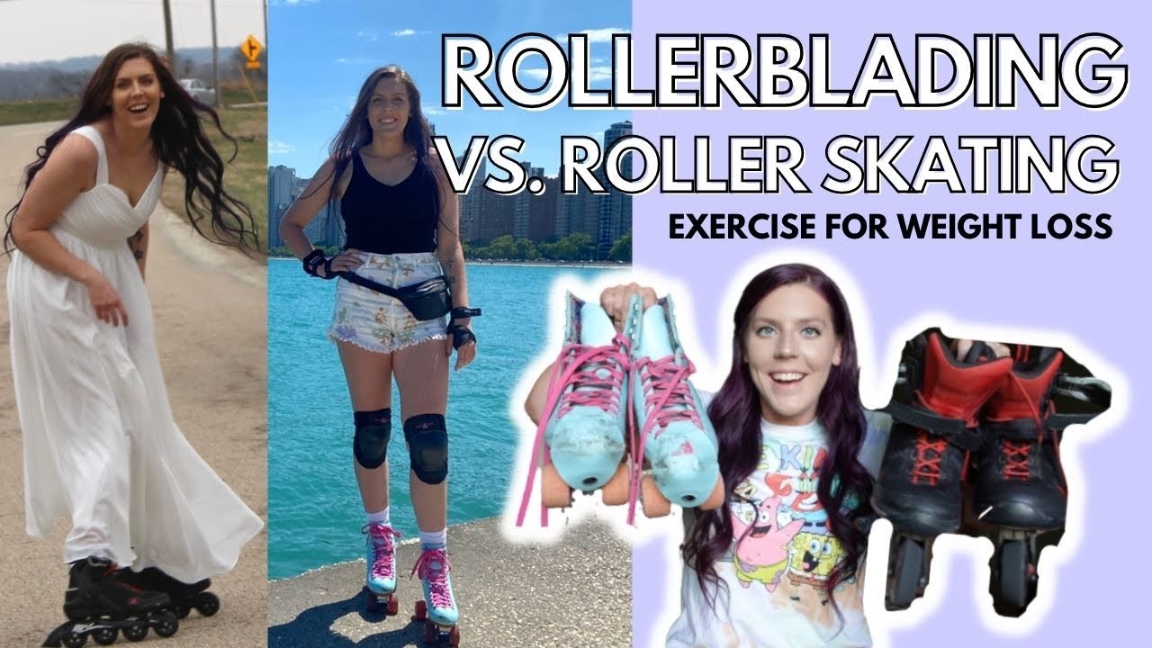 ROLLERBLADING VS. ROLLER SKATING | Exercise I Do For Weight Loss