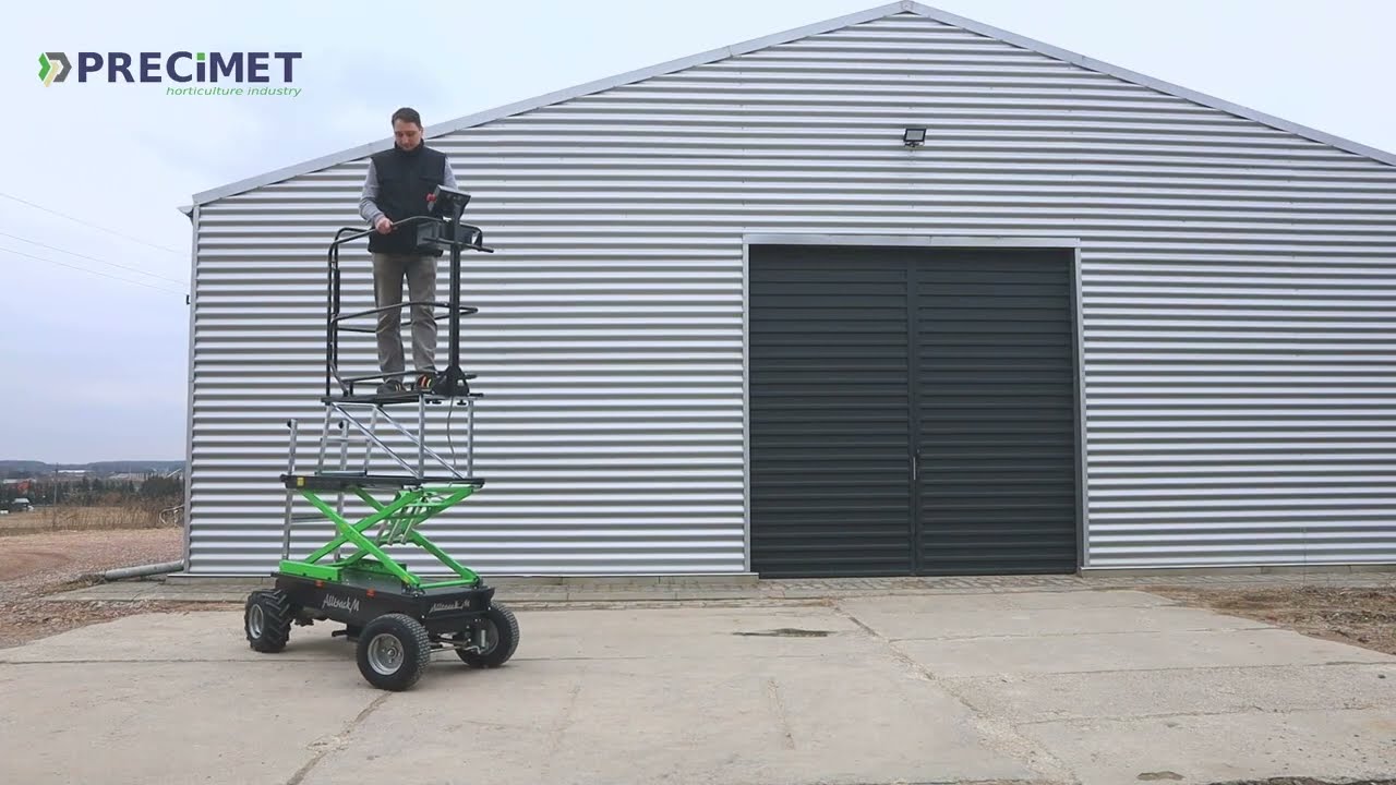 Alltrack M - steerable crop care greenhouse trolley - driving test - NEW 2022!