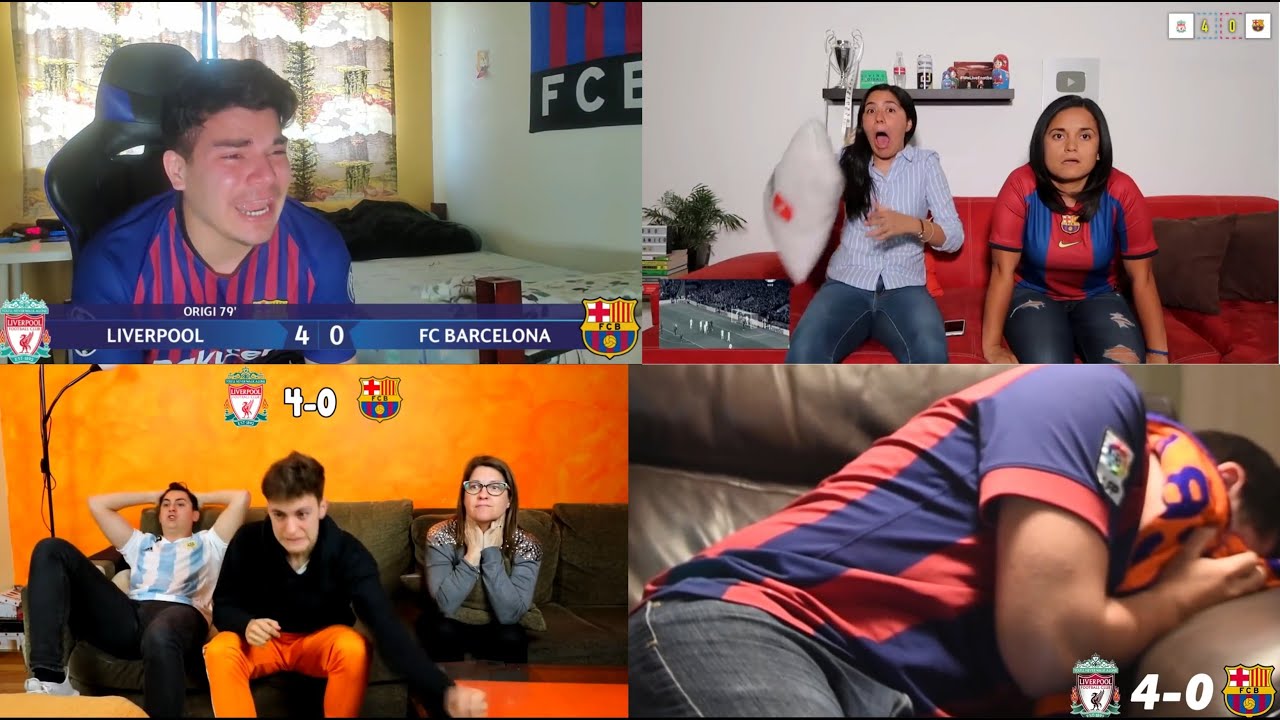 Liverpool vs Barcelona 4 - 0 Best Fans Reaction
