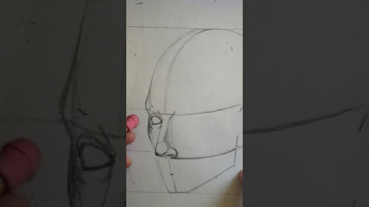 Drawing a face from a 3/4 view