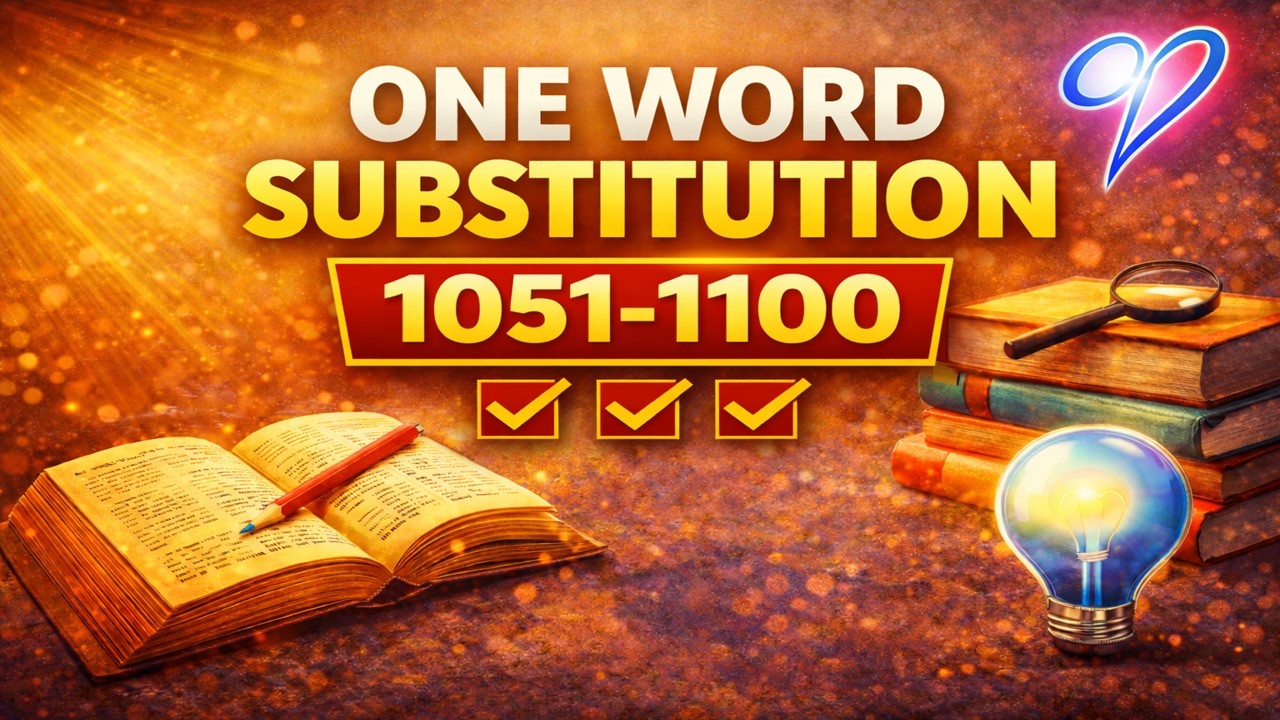 One Word Substitution (1051–1100) | SSC CGL, CHSL & Banking English