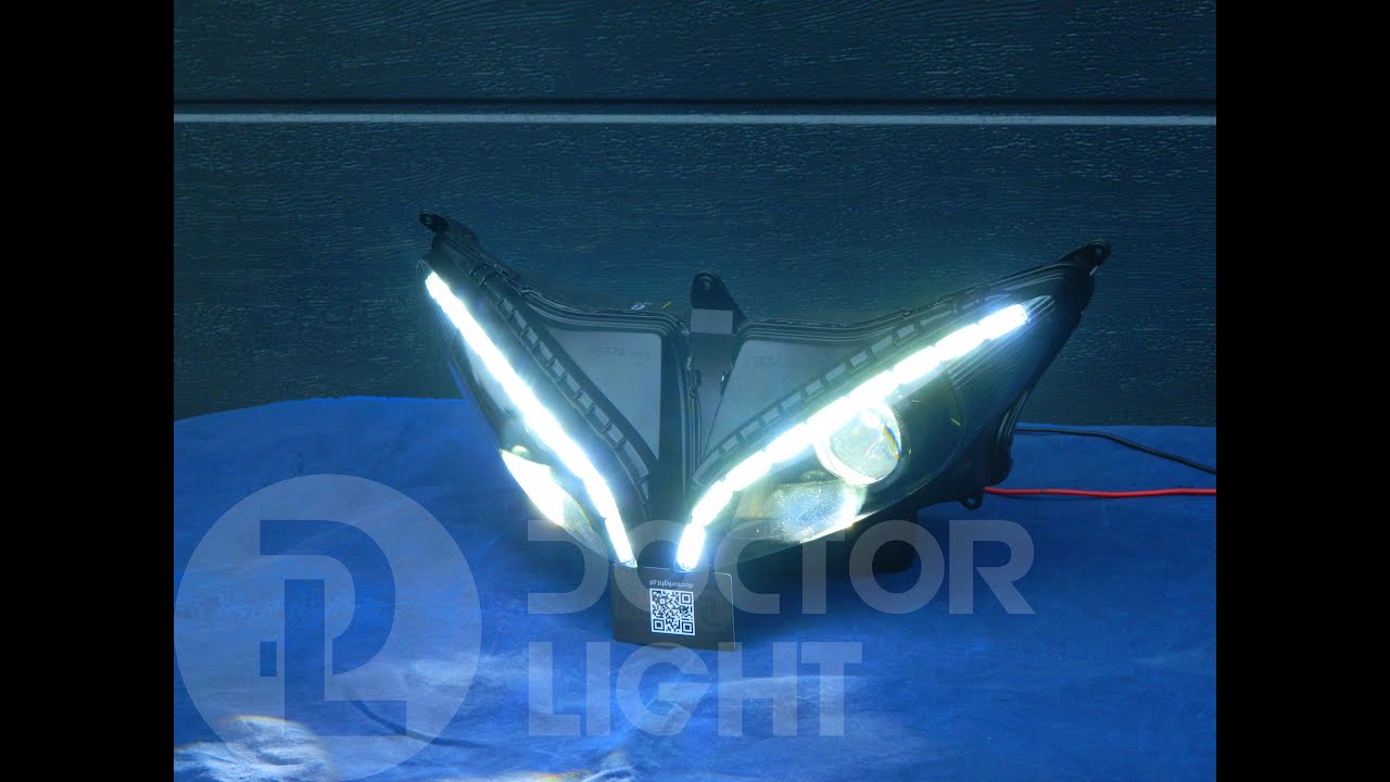 Yamaha FZ6 FZ8 Fazer Reflektor FULL LED soczewki Bi-Led + dynamiczne kierunkowskazy  (DOCTOR LIGHT)