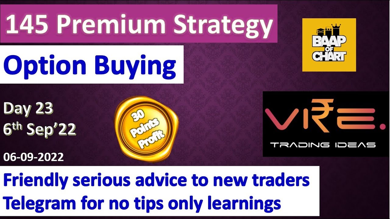 145 Strategy Live trading & Training | Day 23 | 30 Points Profit | Baap of chart
