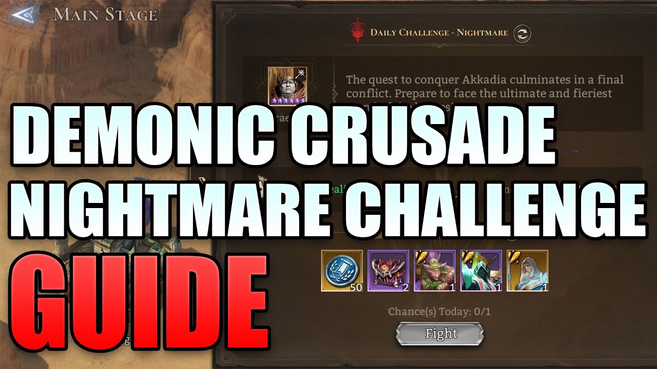 Demonic Crusade Nightmare Daily Challenge Guide Watcher of Realms