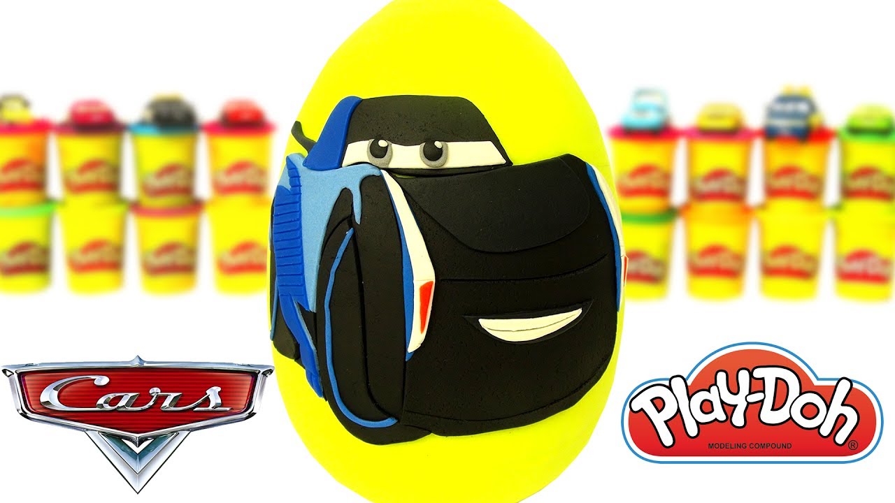 Huevo Sorpresa Gigante de Jackson Storm de La Película Cars 3 de Plastilina Play Doh