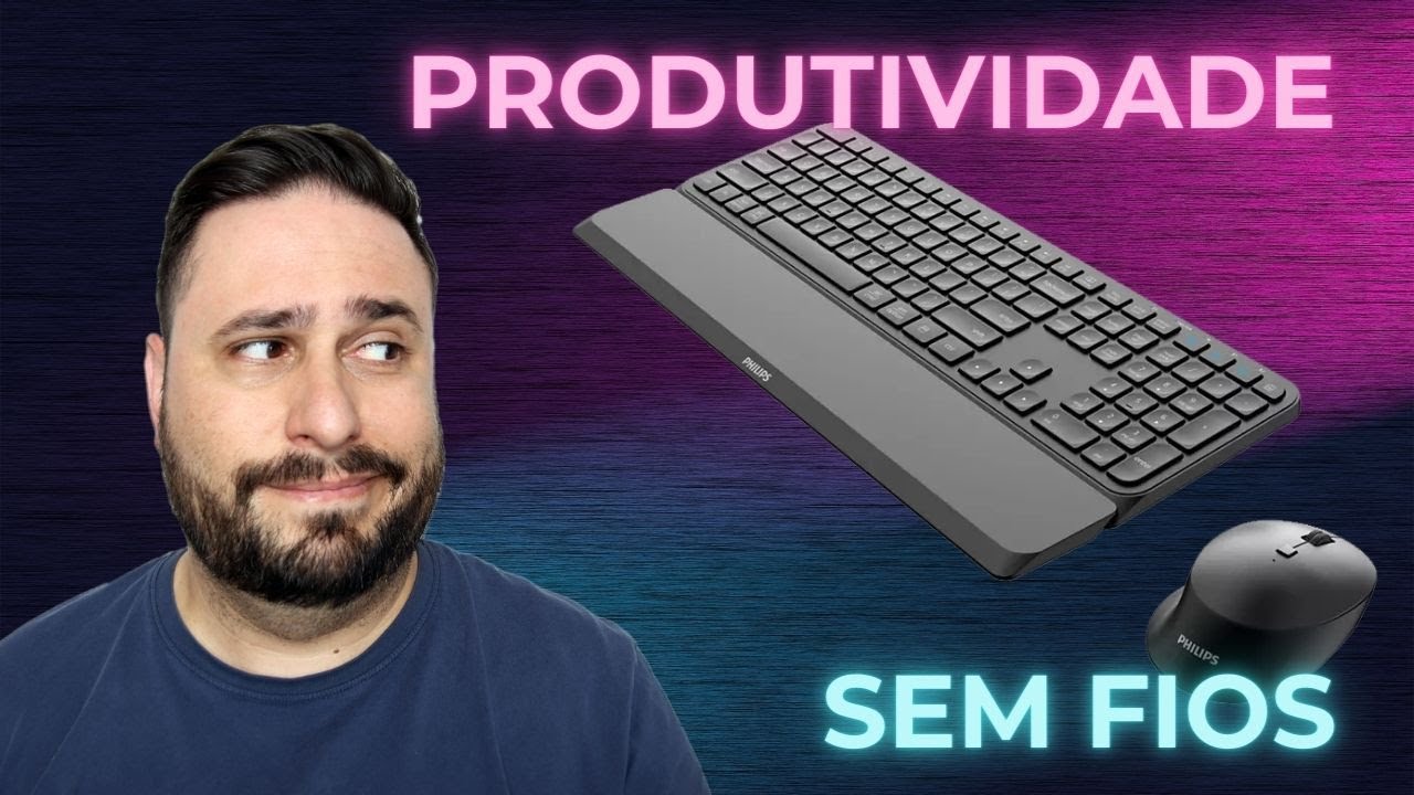 ⌨️🖱️ Philips Teclado + Rato SPT6607 - Produtividade sem fios!👌