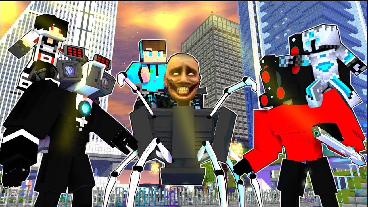 MECHA CAMERAMAN VS MEGA SPEAKERMAN JAHAT HANCURKAN KOTA MINECRAFT FULL EPISODE !