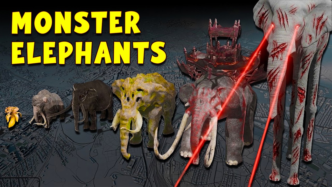 Monster Elephant Size Comparison 3D | ZUNESHA VS BEHEMOTH