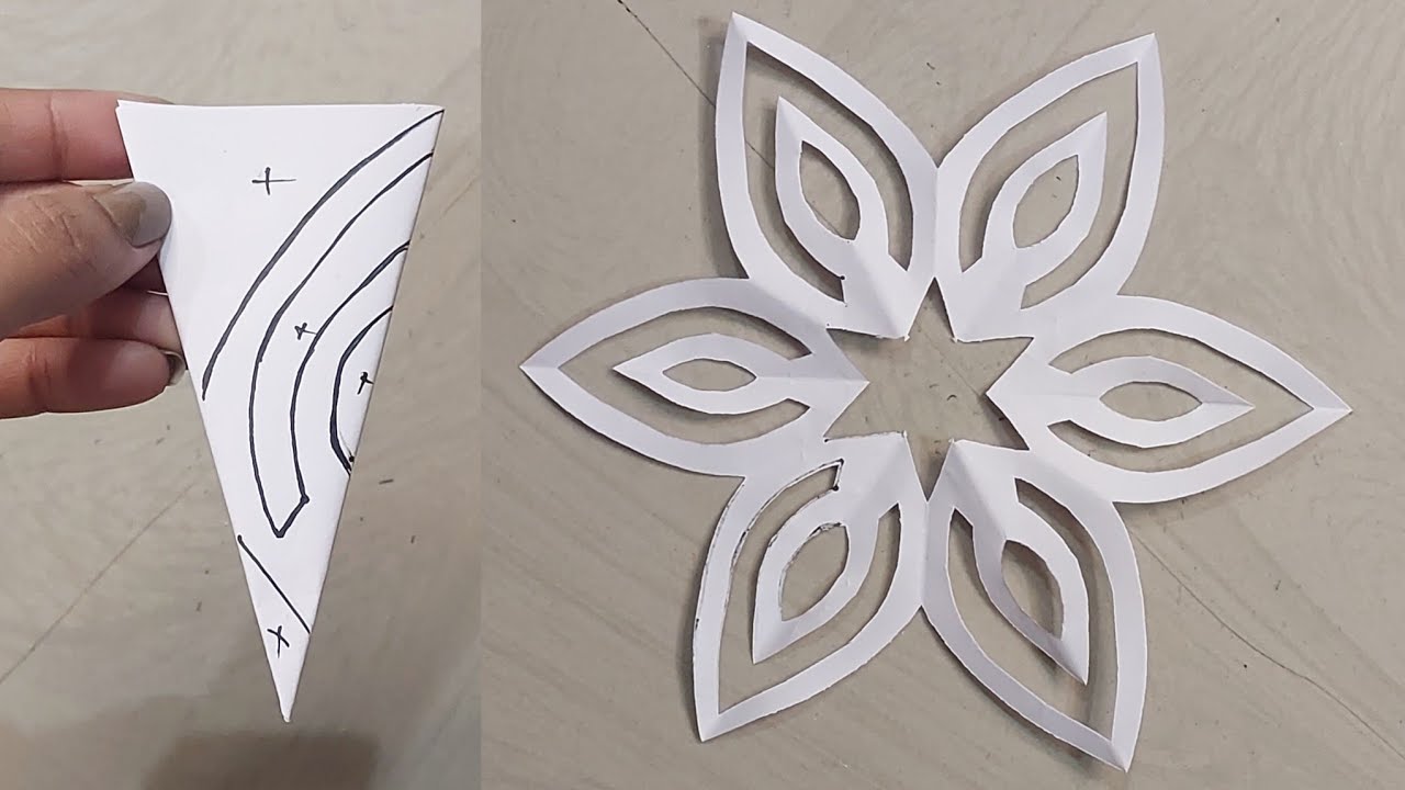 How to make easy and beautiful snowflakes ❄️♥️ #papercraft #snowflakes #part 148