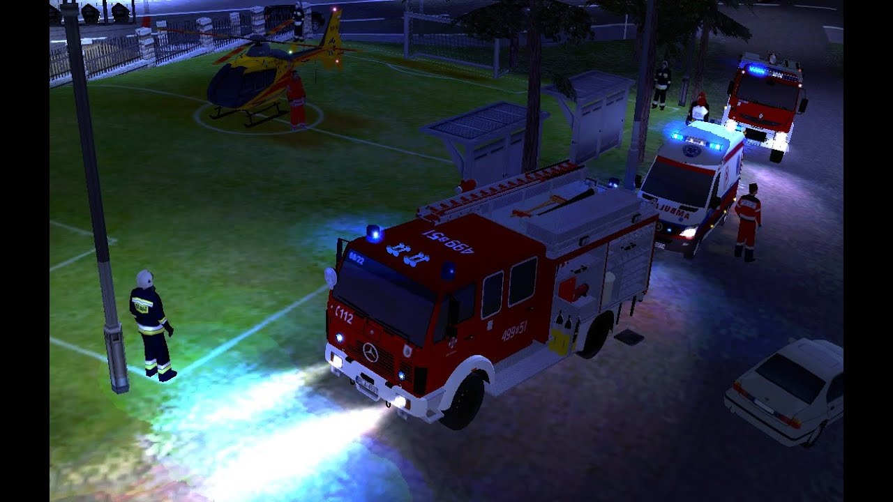 Emergency 4: OSP Żołynia Modification - zabezpieczanie lądowiska LPR - gameplay #3
