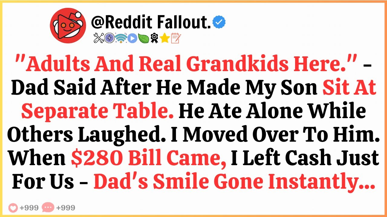 My Dad Ranked Grandkids at Dinner—Mine Sat Alone, So I Cut Him Off Completely