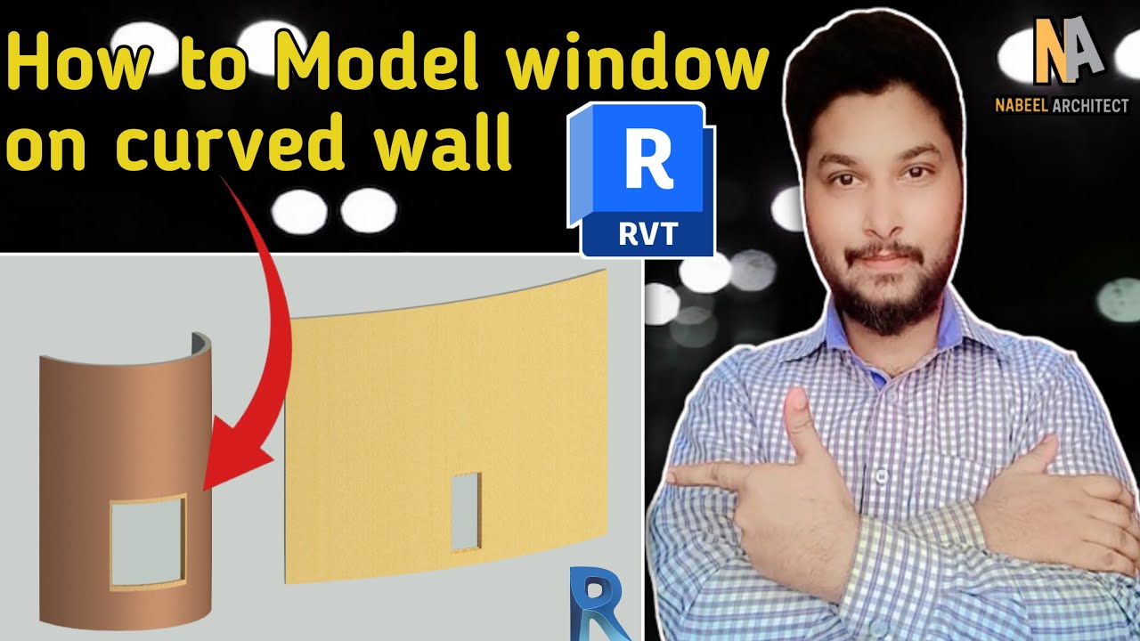 How to Model Window on Curved Wall In Revit | Tutorial urdu hindi 2024