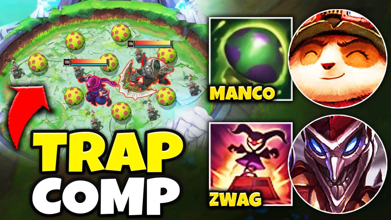 I PLAYED THE TRAP COMP IN 2V2V2V2 WITH THE RANK 1 TEEMO! (FT. MANCO)