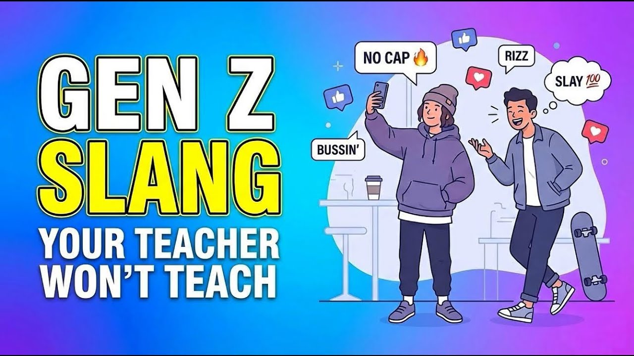 English Conversation - Gen Z Slang Every English Learner Should Know (But Teachers Won't Teach)