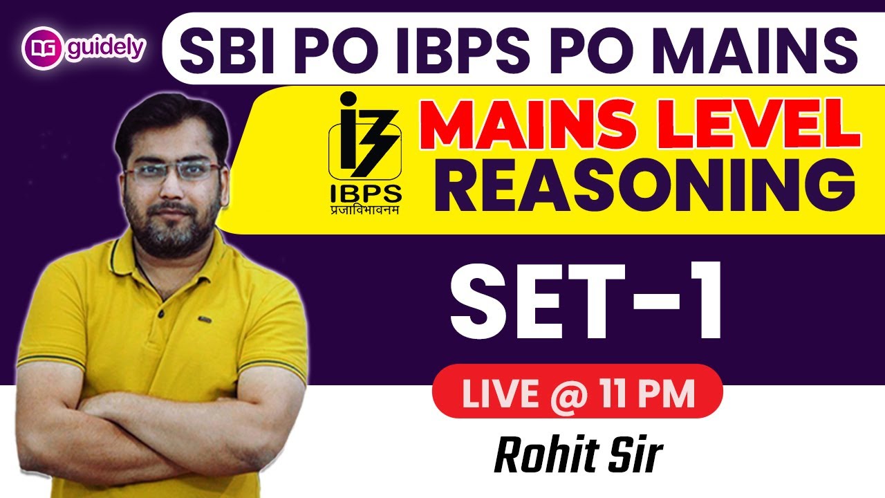 MAINS LEVEL REASIOING SET 1 ROHIT SIR GUIDELY
