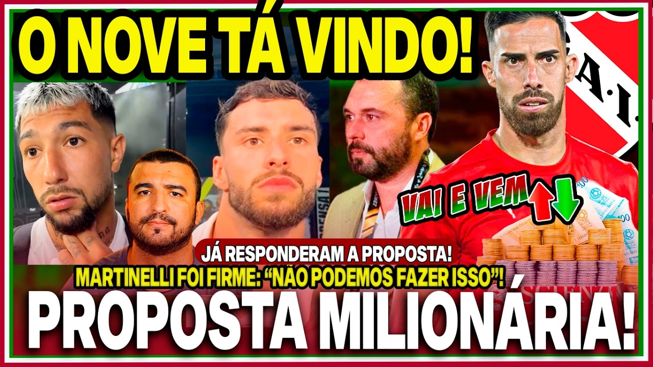 🚨O NOVE DA VEZ! PROPOSTA MILIONÁRIA POR AVALOS NA MESA😨PEGARAM DE SURPRESA! MARTINELLI FICOU BOLADO!