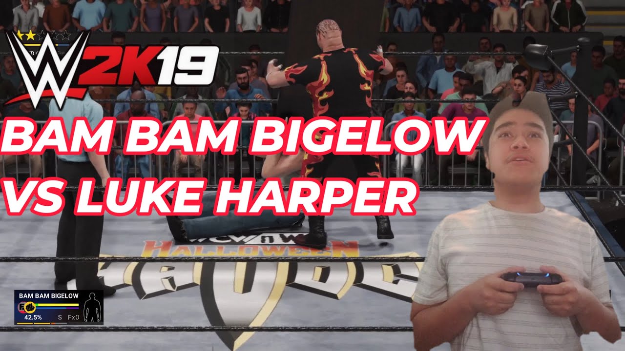 WWE 2K19 Bam Bam Bigelow VS Luke Harper