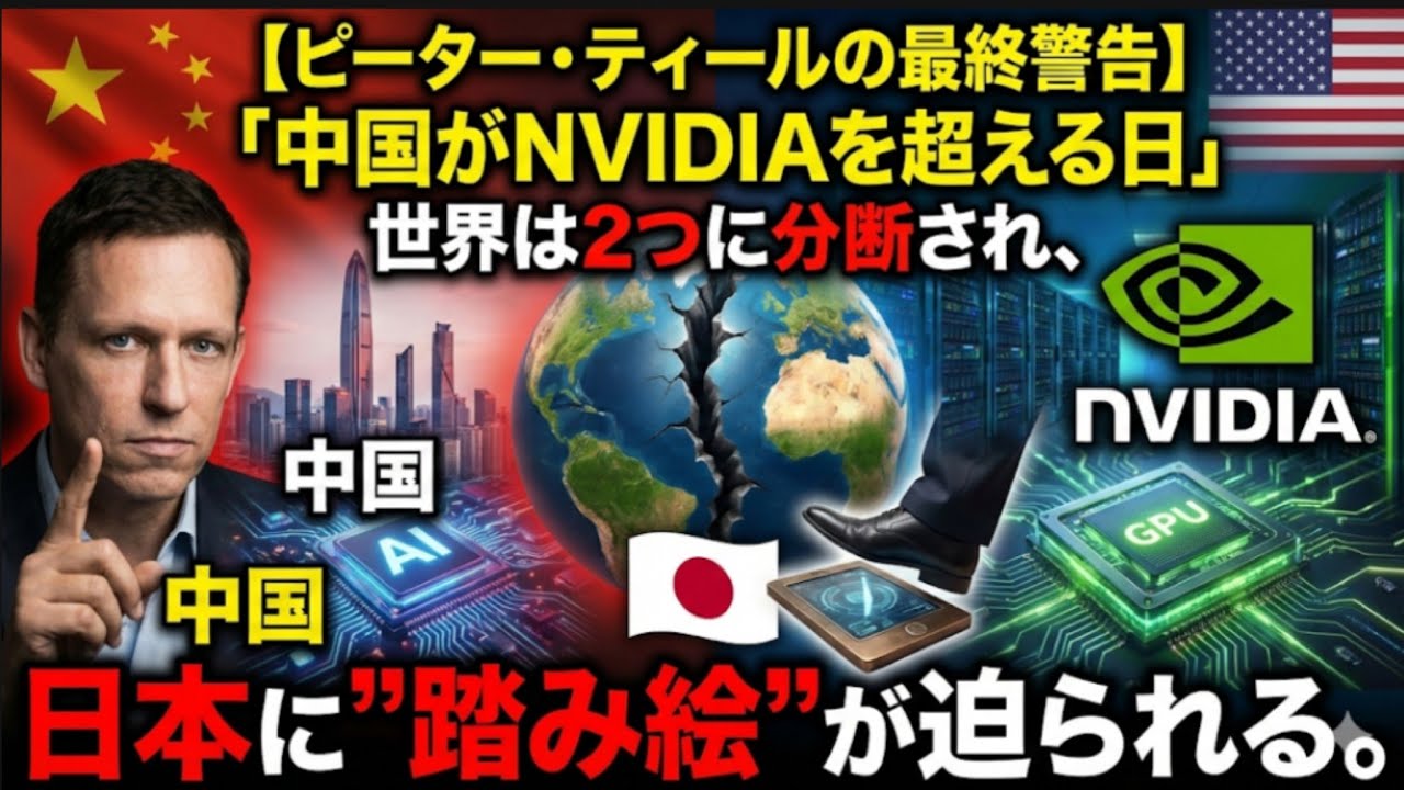 【ピーター・ティールの最終警告】「中国がNVIDIAを超える日」世界は２つに分断され、日本に&rdquo;踏み絵&rdquo;が迫られる。