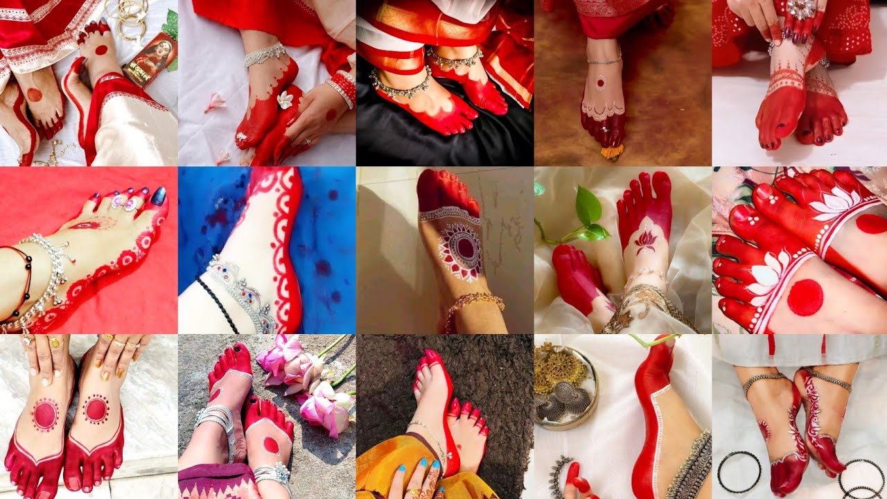 Latest Aalta Design 2026 | Bridal & Festival Aalta Designs for Feet | Traditional Red Aalta Art.