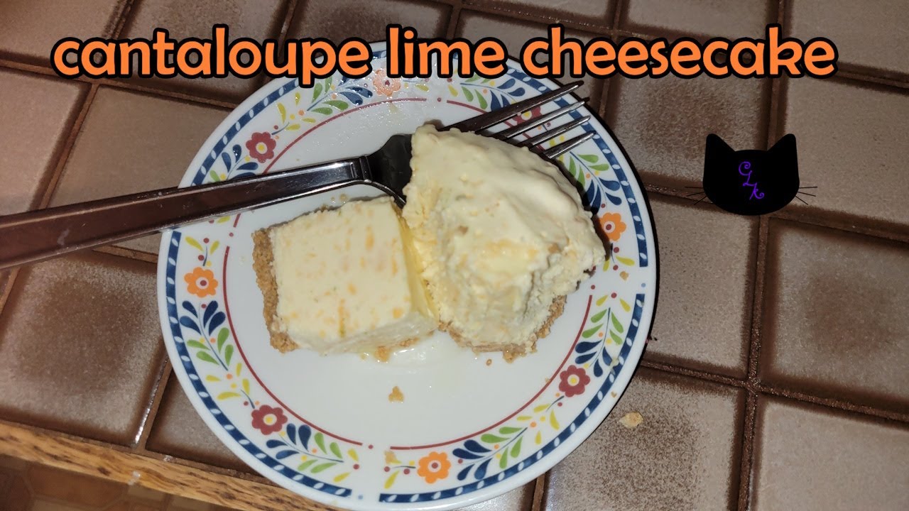 making cantaloupe lime cheesecake