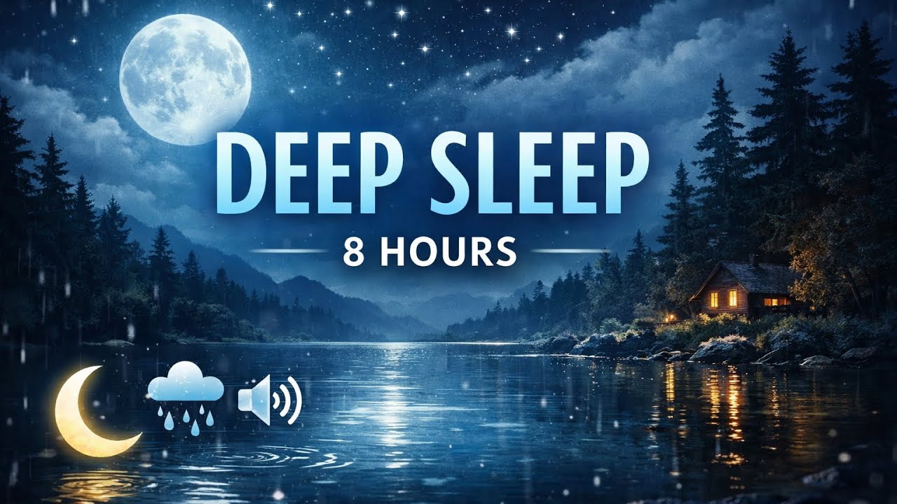 8 Hours Deep Sleep Music 🌙 Rain Sounds for Insomnia, Anxiety Relief