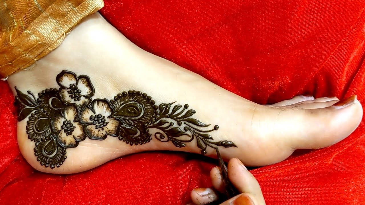 gorgeous feet mehendi design tutorial by Zarin's Art|| henna design