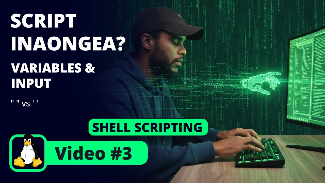 3. Variables na User Input | Msingi wa Linux Automation | Interactive Script