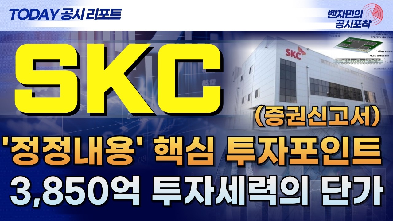 [SKC]정정된 증권신고서에 대규모 투자세력의 의도를 파악한다.