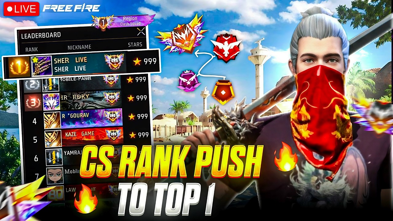 CSR PUSH TO REGION 999+⭐🚀GO FOR 200K🔥😎🖥#classyff #nonstopgaming #freefirelive #rai #sherlive