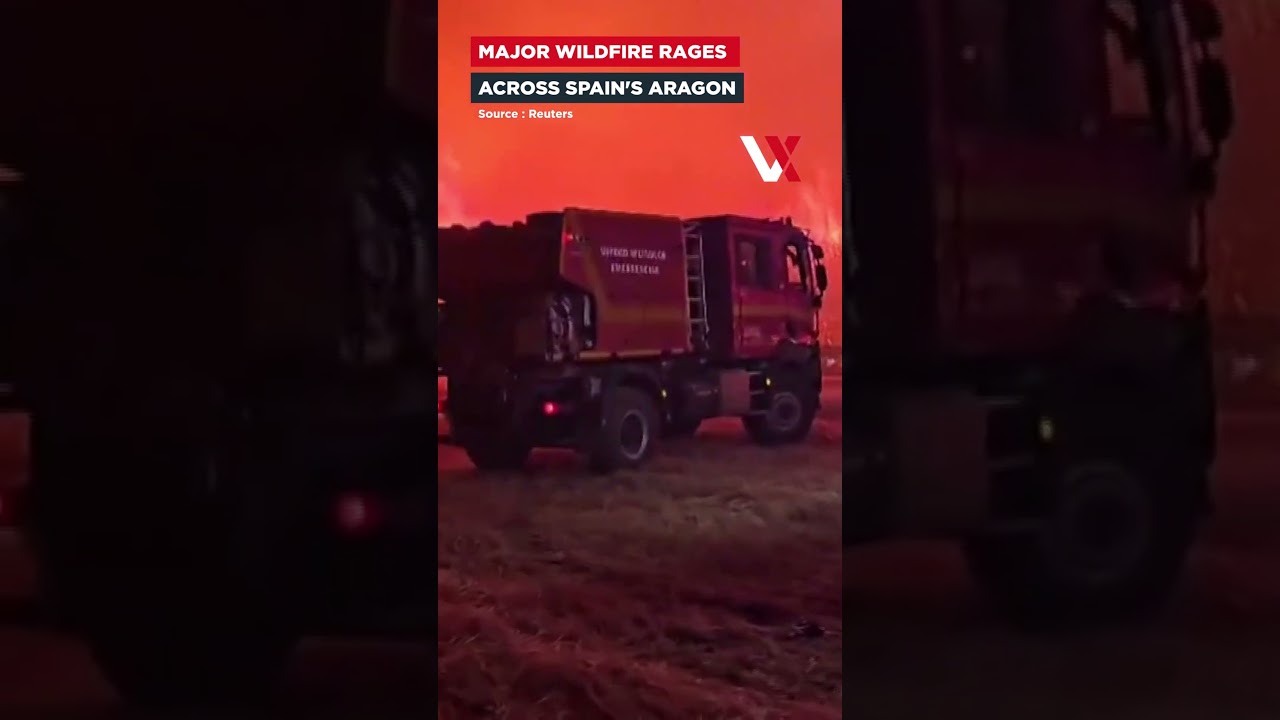 Spain's Aragon Inferno Scorches 7,600 Hectares, Hundreds Of Firefighters Deployed | VERTEX