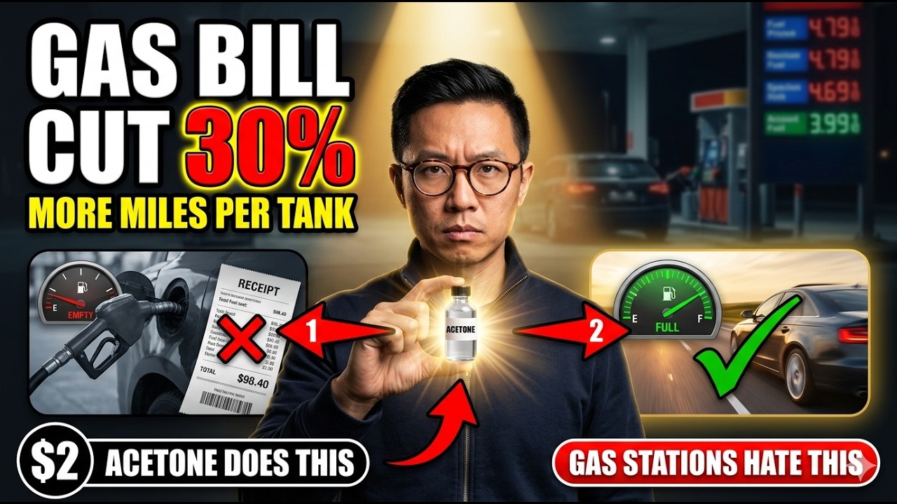 Acetone + Gasoline = 30% More Miles Per Tank. Can't Be Patented. Why Gas Stations BURIED This?