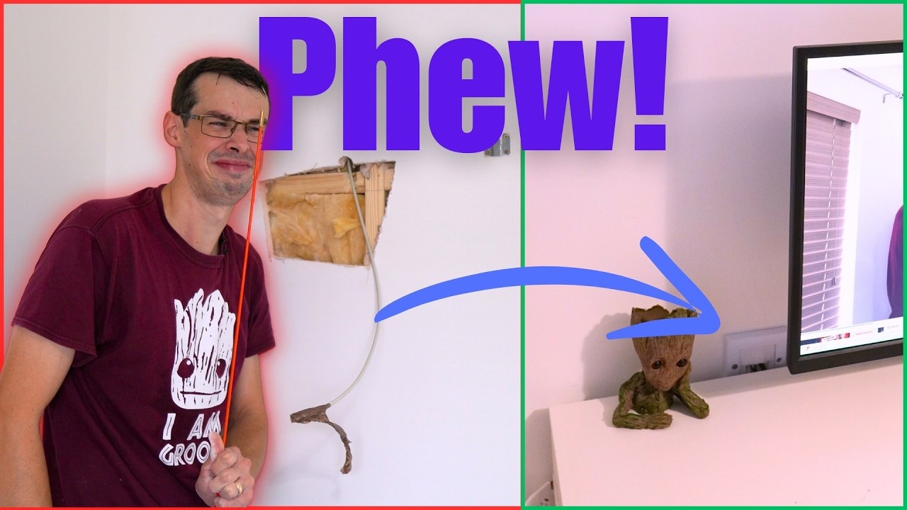 How To Neatly Run PC Cables Via Your Attic (HDMI/DisplayPort, USB & Ethernet)