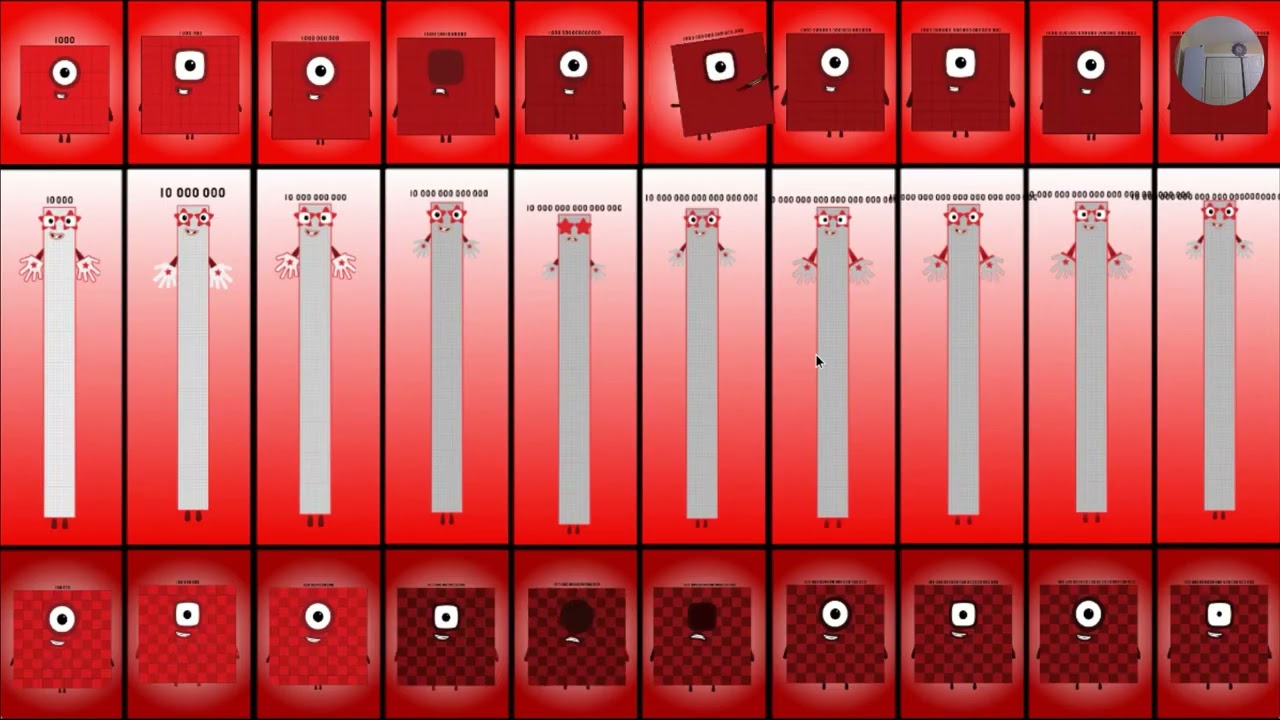 Numberblocks band 1000-100N from scratch