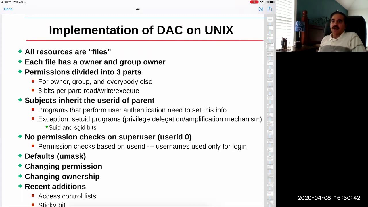 Security Policies: Discretionary Access Control (DAC)