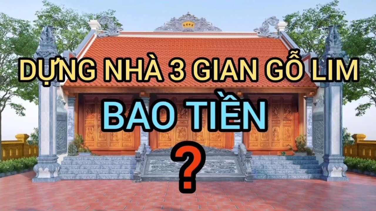 BÁO GIÁ SƠ BỘ NHÀ GỖ LIM 3 GIAN #trongnhatho #nhago ☎️0912032258