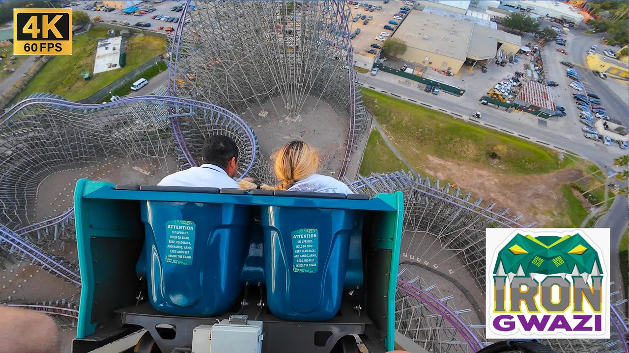 Iron Gwazi Busch Gardens Tampa Bay -  Hybrid Roller Coaster POV