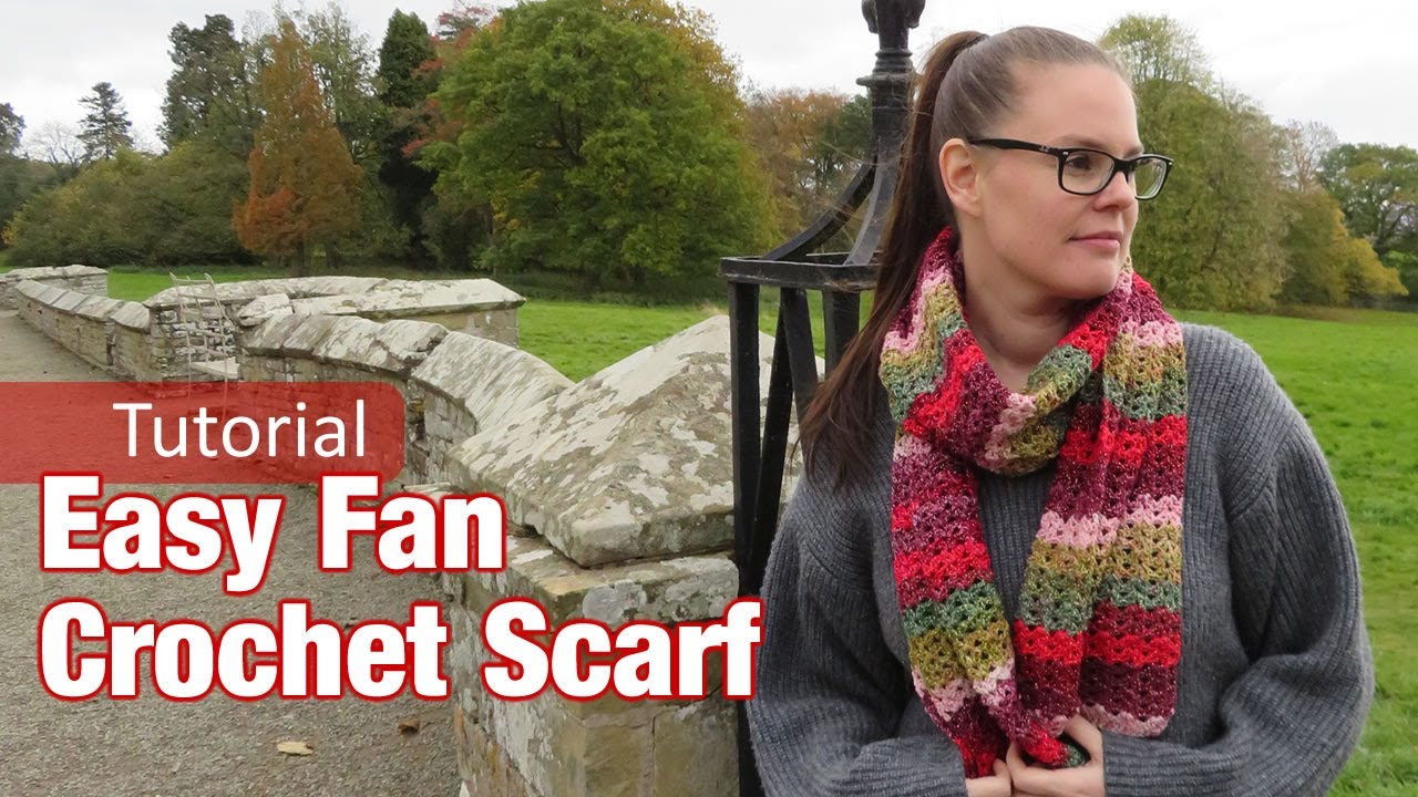 Easy Fan Crochet Scarf - Winter Kit 2018