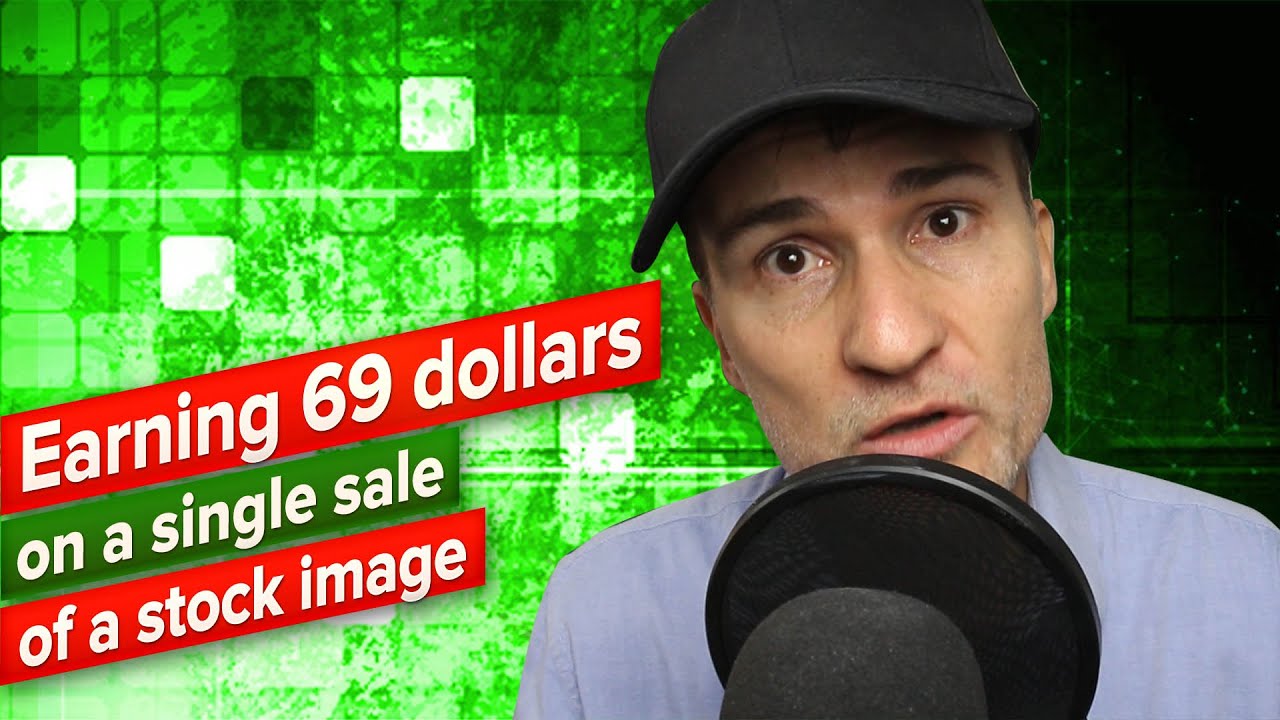 Earning 69 dollars on a single sale of a stock image