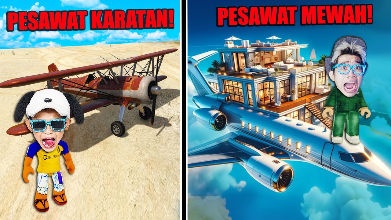 Pesawat KARATAN VS Pesawat SULTAN VIP Mewah Terbesar Dalam Sejarah ROBLOX!!!
