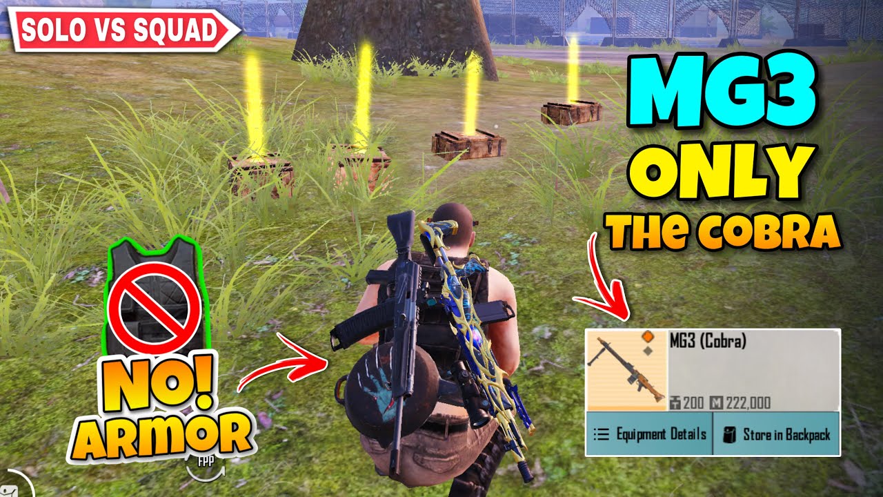 No Armor ❌ + Legendary Mg3 Only Solo vs Squad Challenge In Misty Port | Pubg Metro Royale Chapter 22