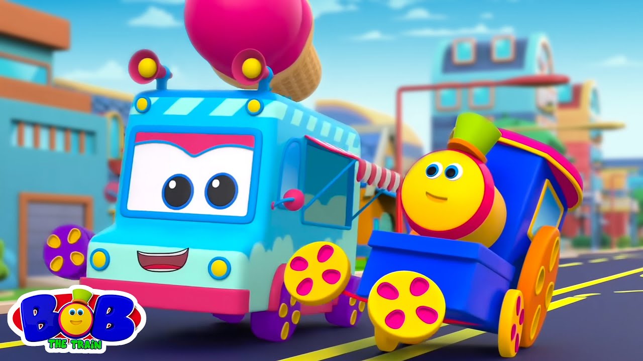 Roues Sur le Camion de Crème Glacée + Plus 3d Comptines pour Bébé - Bob the Train