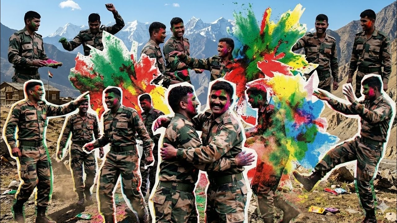#Holi 🇮🇳 सरहद पर रंगों की बौछार: जब भारतीय सैनिकों ने मनाई होली 🇮🇳 #Holifestival #fauji 