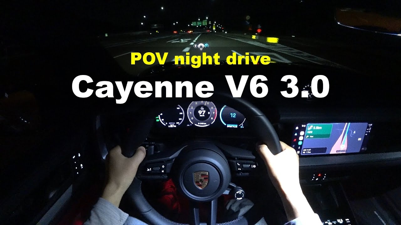 2024 Porsche Cayenne V6 3.0 AWD POV night drive