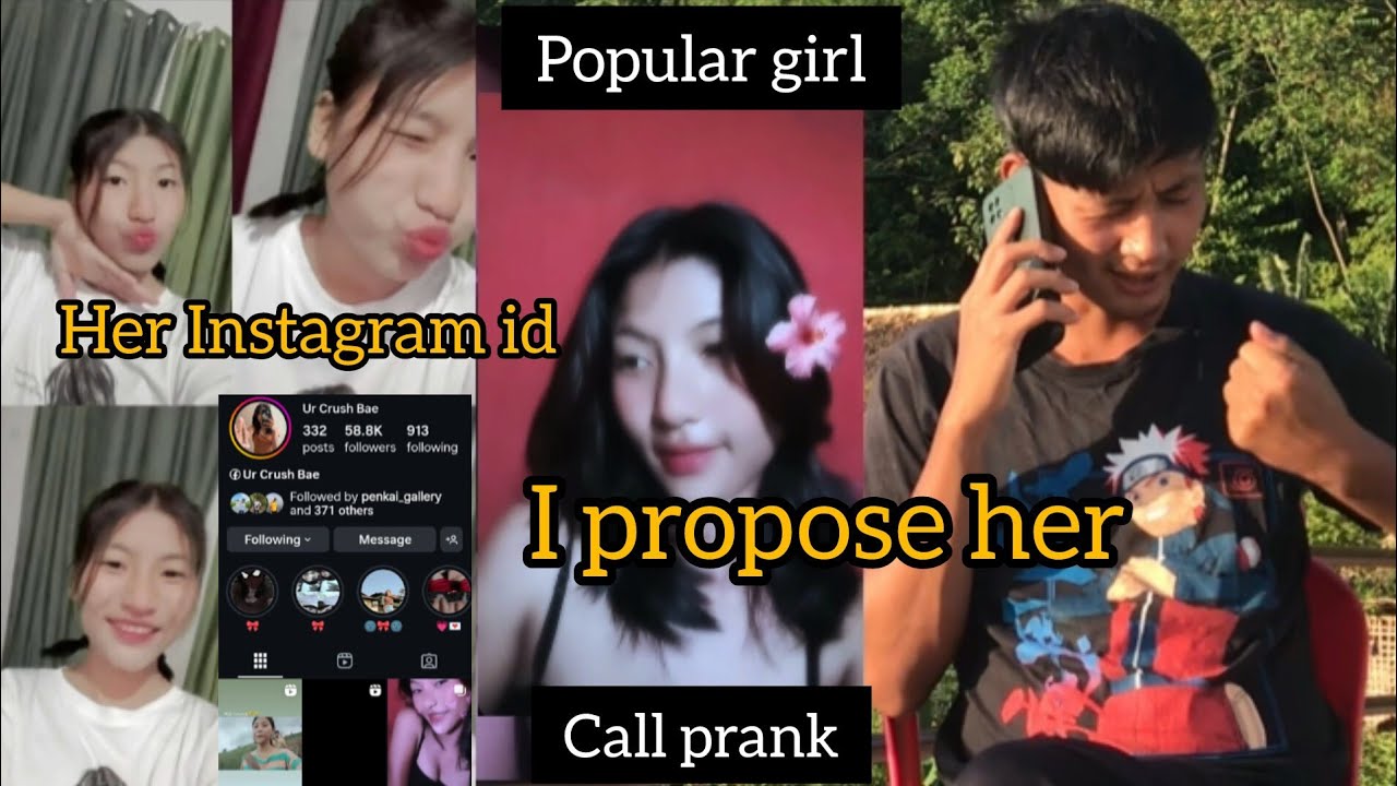 Call prank with popular girl (I propose her) @Petsakvlogs #viralvideos