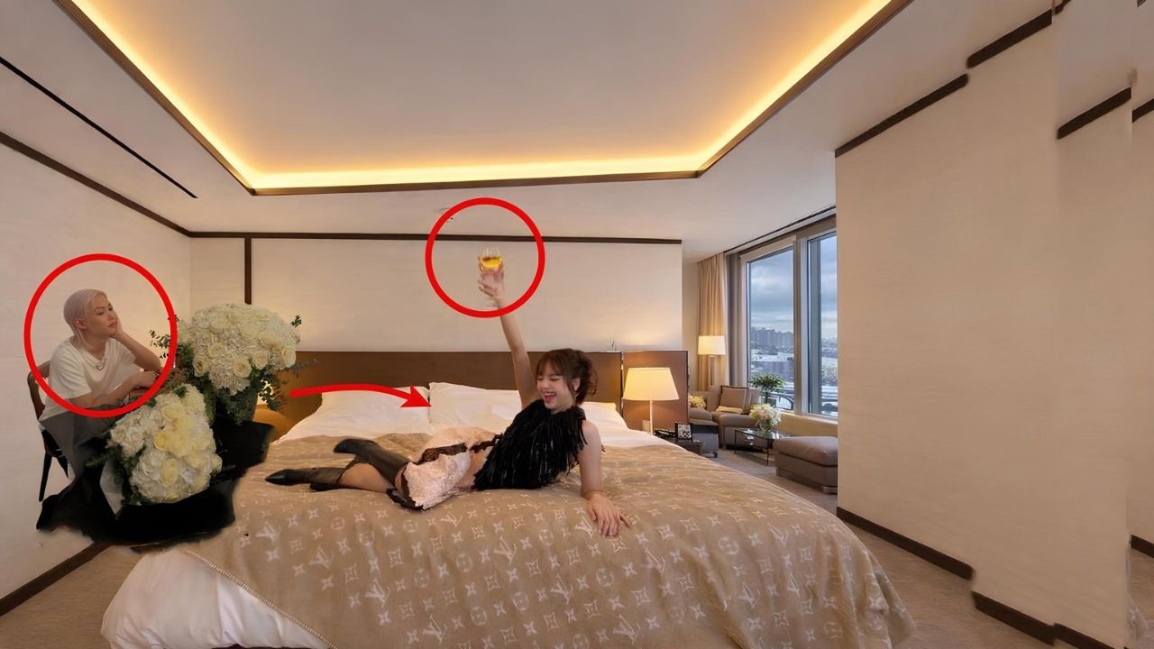 After performing for Louis Vuitton! Felix Stray Kids and Lisa spent some time together at this spot.