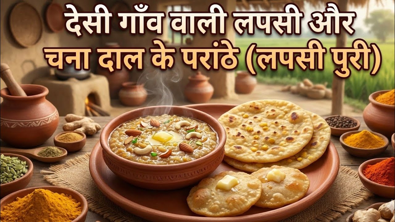 Desi Gaon Wali Lapsi & Chana Dal Paratha LIVE 🍲🔥 #cooking #food
