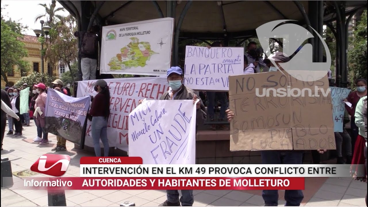 Intervenci&oacute;n en el km 49 provoca conflicto entre autoridades y habitantes de Molleturo