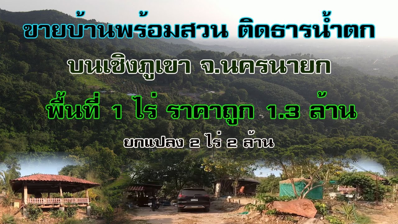 ขายบ้านพร้อมสวนผลไม้ ติดธารน้ำตก จ.นครนายก แปลงละ1ไร่ ลดราคาเหลือ 1.3 ล้าน2แปลง 2 ล้านT.096-2829253