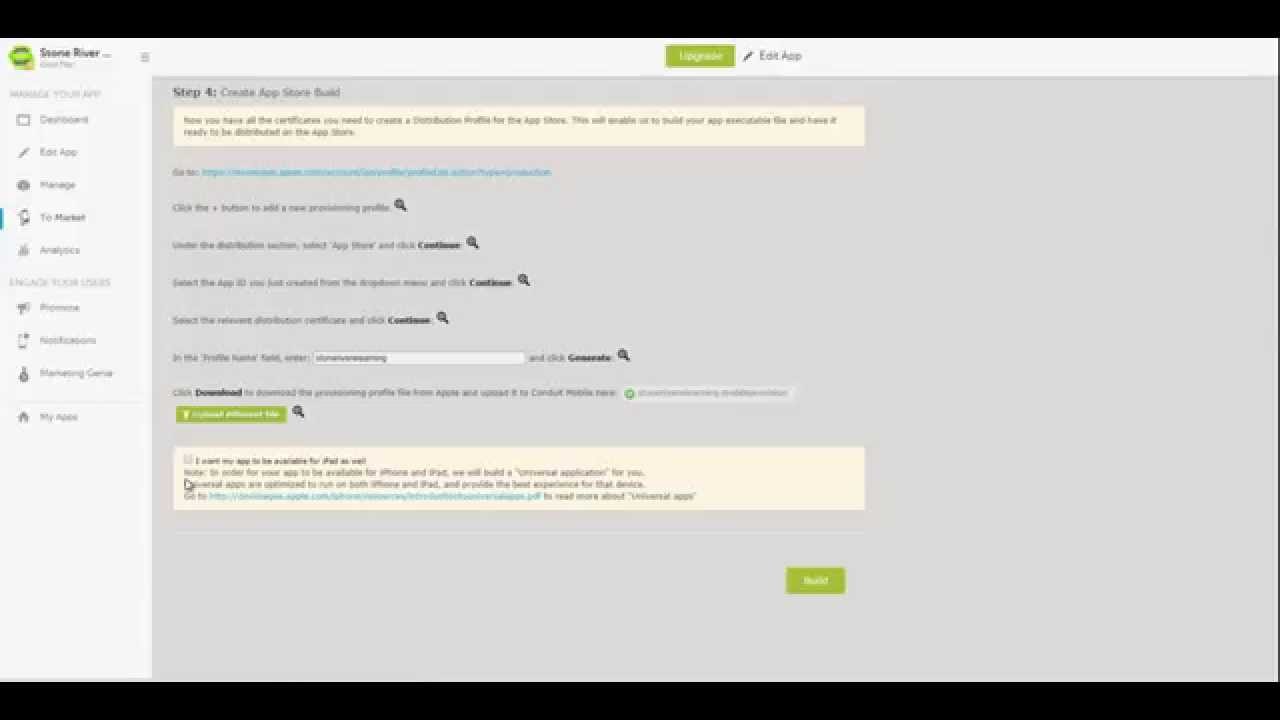 Get Published on Apple &ndash; Create an App Store Build
